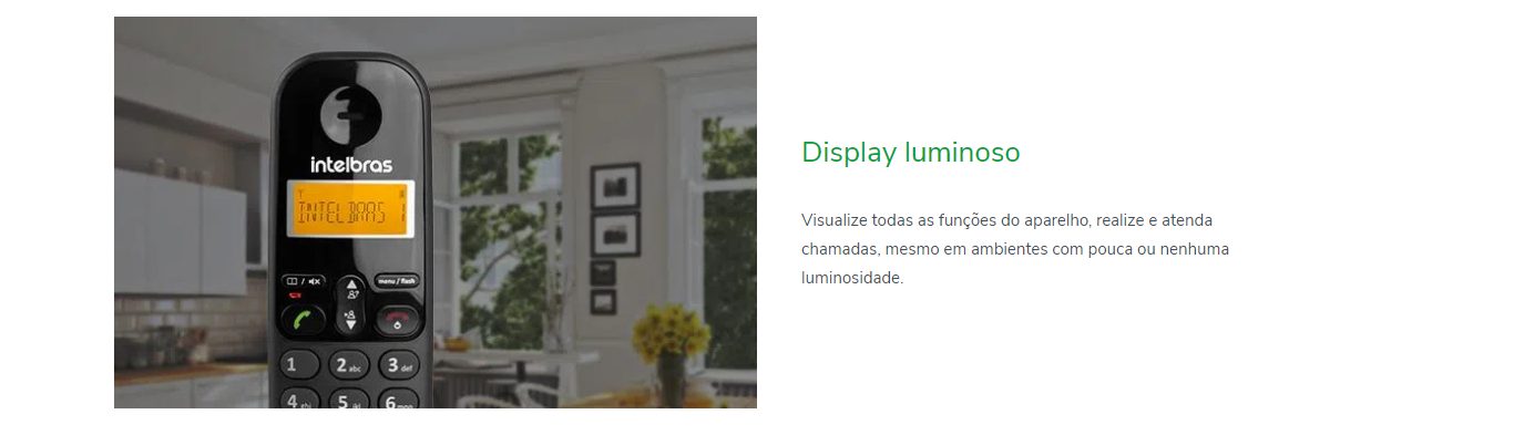 Telefone Sem Fio Intelbras TS 3112 + 1 Ramal Preto